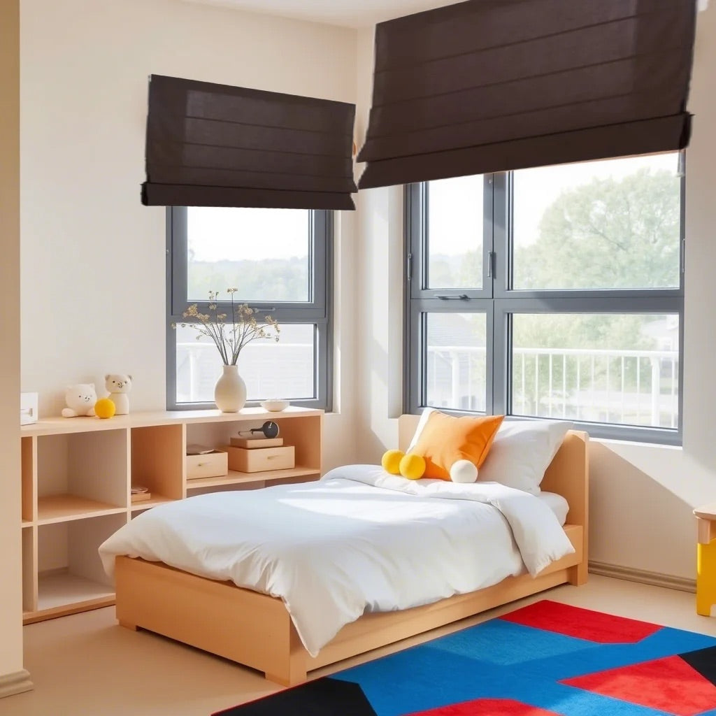 Estor plegable con varillas