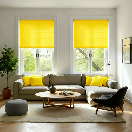 Estor traslúcido amarillo