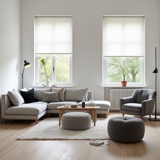 Estor traslúcido blanco